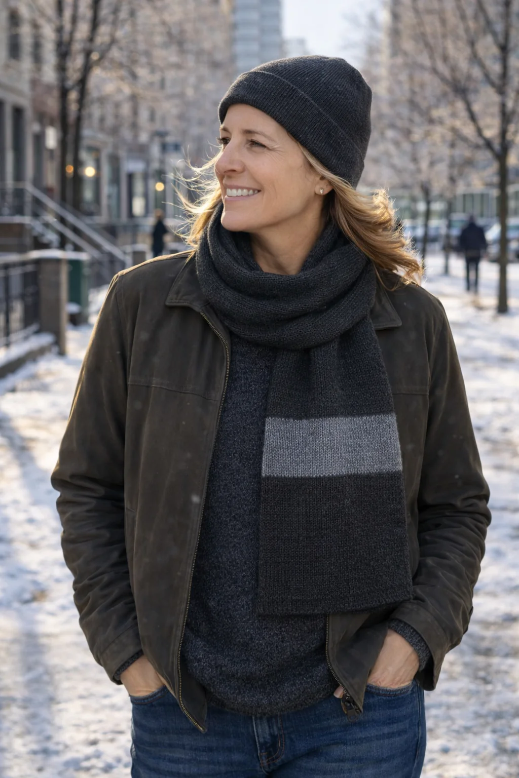 Bicolor Alpaca Scarf - Image 9